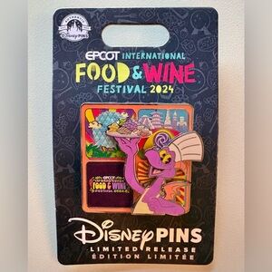 Disney Parks 2024 Epcot Food & Wine Festival Chef Figment LR Disney Pin New